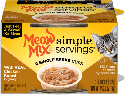 Meow Mix Simple Servings With Real Chicken Breast In Gravy
